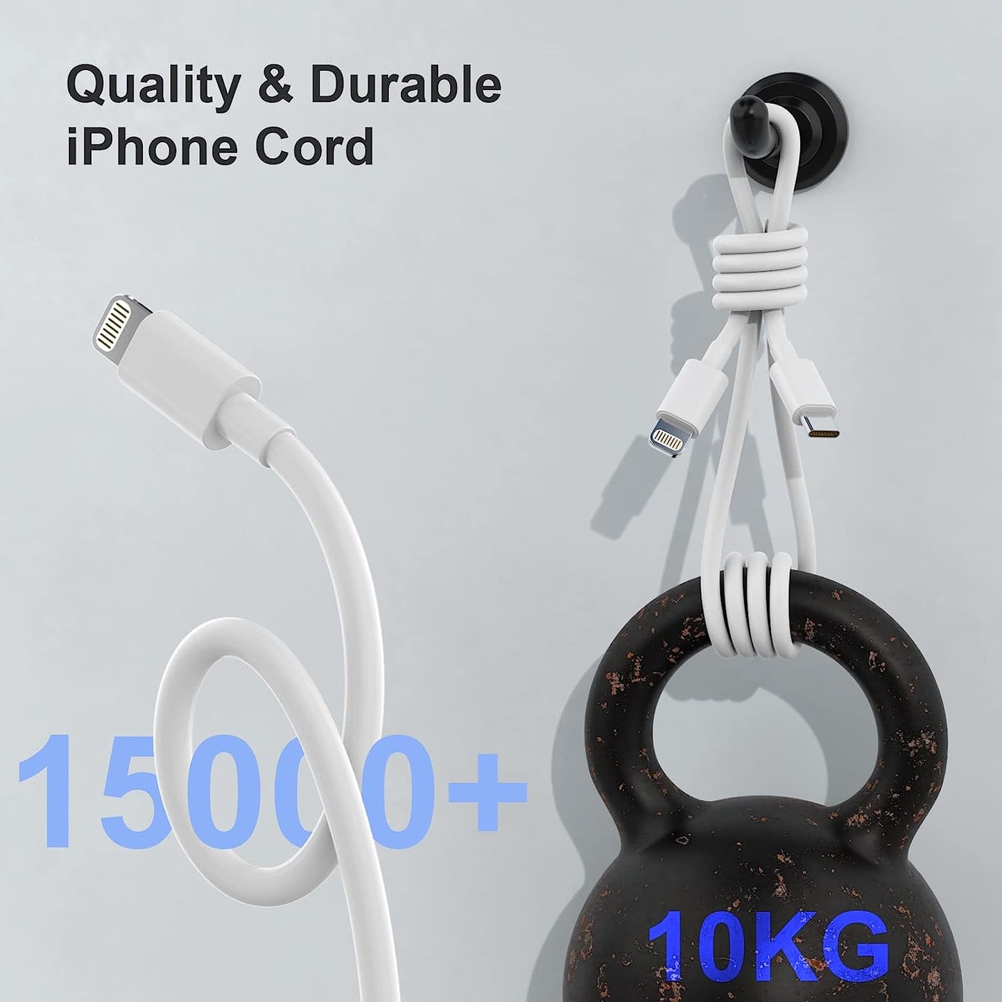 2Pack 20W Type C Charger Block with 6Ft USB C to L Cable, PD Fast Charger Compatible with Iphone, Ipad, Ipod