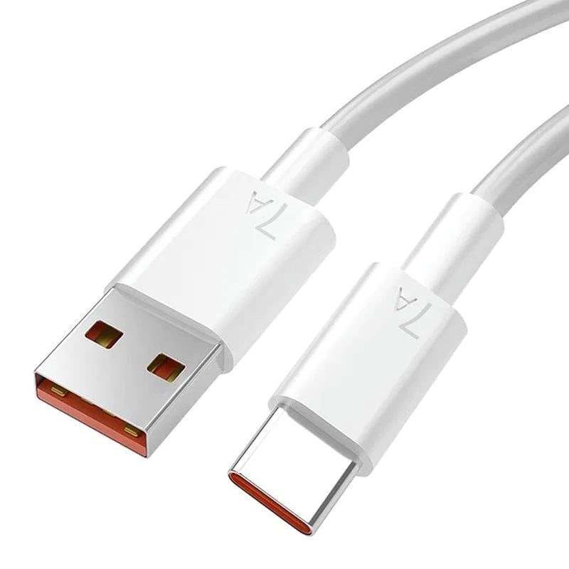 7A USB Type C Super-Fast Charge Cable for Huawei P40 P30 Mate 40 USB Fast Charing Data Cord for Xiaomi Mi 12 Pro Oneplus Realme