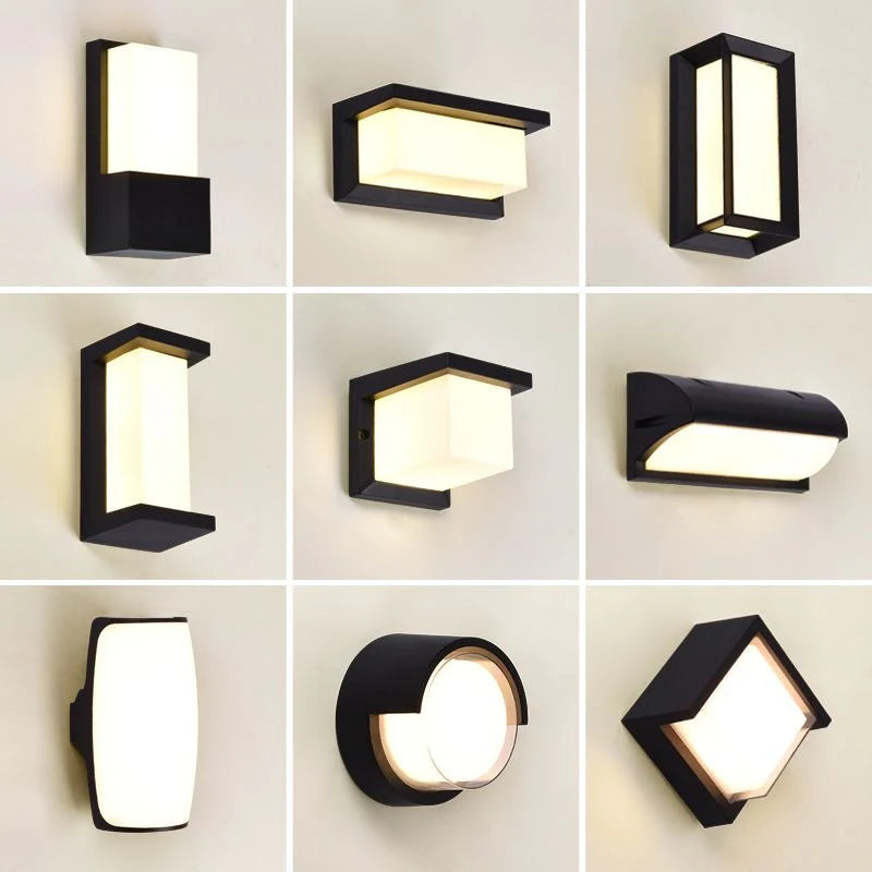 Cross-Border Waterproof Outdoor Wall Lamp Led Aisle Stair Courtyard Door Lamp Indoor Corridor Bedroom Simple Wall Lamp