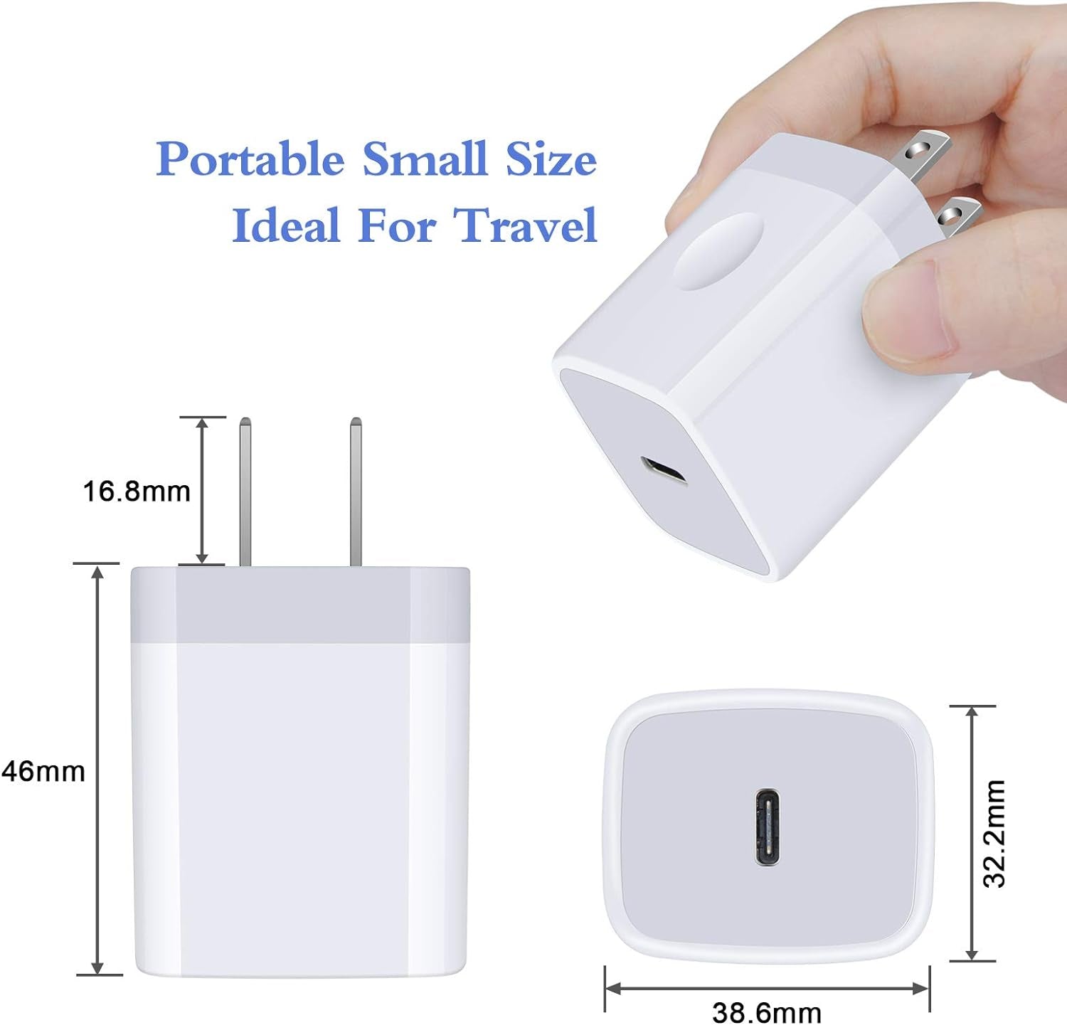 20W Samsung S25 Type C Wall Charger Fast Charging Block for Galaxy A17 A56 A16 A36 S25 Ultra S24 A15 A55 A14, PD 3.0 Wall Charger USB C Box Adapter for Iphone 17 16E 16 15 Pro Max Pixel 10 9 Pro 8A 8