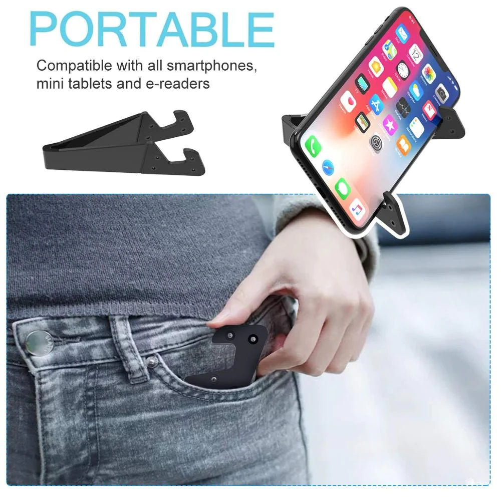Fimilef Universal Phone Holder Foldable Cellphone Support Stand for Iphone Ipad E-Reader Tablets Adjustable Support Phone Holder