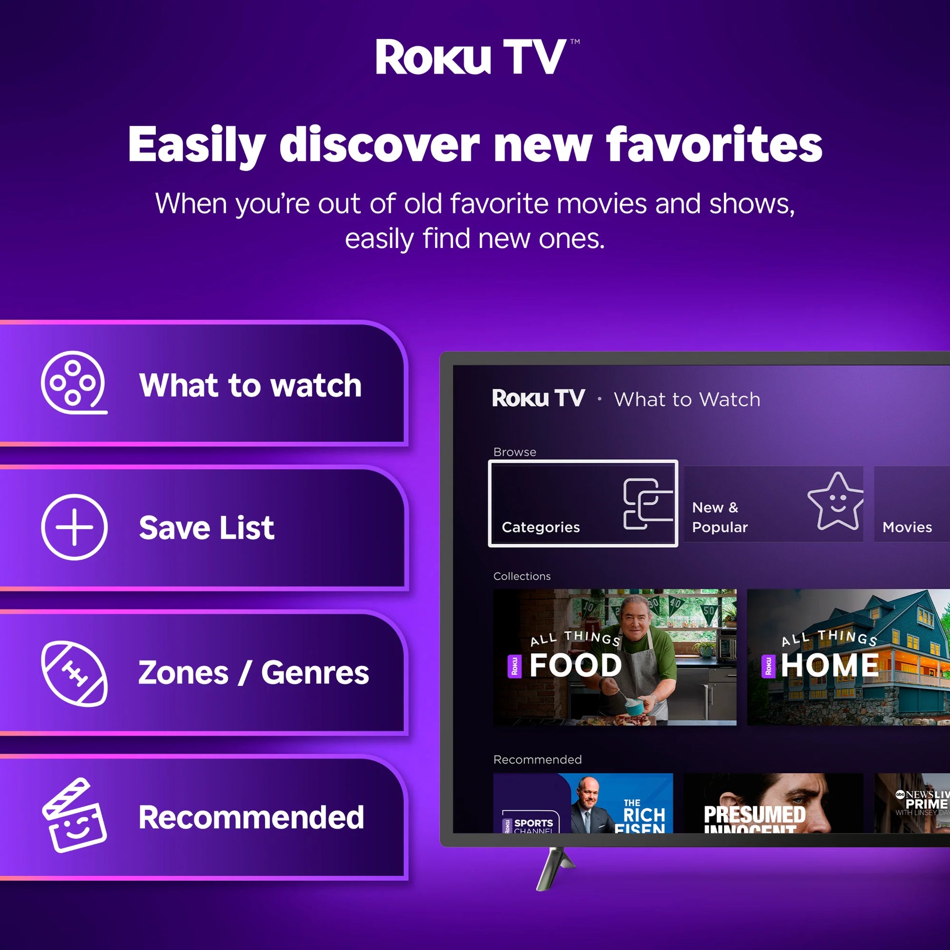 32” Class 720P HD Roku Smart Television, 100012589