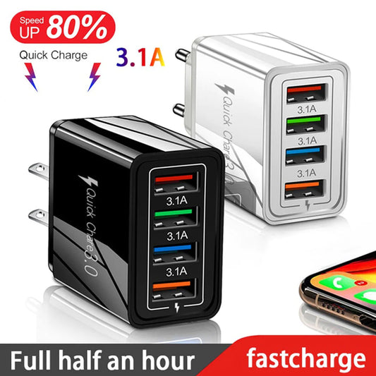 EU/US Plug USB Charger Quick Charge 3.0 for Phone Adapter for Iphone 12 Pro Max Tablet Portable Wall Mobile Charger Fast Charger