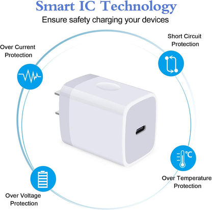 20W Samsung S25 Type C Wall Charger Fast Charging Block for Galaxy A17 A56 A16 A36 S25 Ultra S24 A15 A55 A14, PD 3.0 Wall Charger USB C Box Adapter for Iphone 17 16E 16 15 Pro Max Pixel 10 9 Pro 8A 8